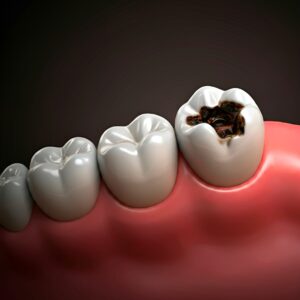 Human,Tooth,Anatomy,,Not,Healthy,Tooth,Issue,,Big,Cavities,In